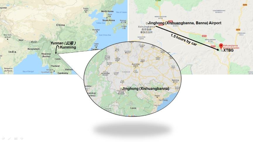 Map of Xishuangbanna