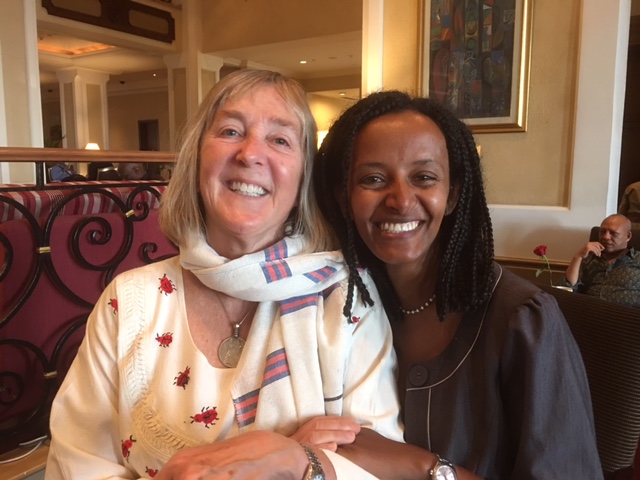 Reunion in Addis (Ethiopia) with Rolex laureate Brukty Tigabu, who continues to inspire kids about health and science with her TV shows. I am proud to be her 'bestie!'